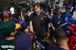 Mayor Walsh with the Mission Hill Little League
